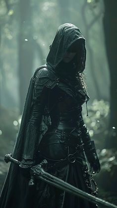 Assassin Queen Aesthetic, Assassin Poses Drawing Reference, Assassin Woman Outfits, Spy Fantasy Art, Female Warrior Princess, Warrior Witch Aesthetic, Fantasy Mercenary Aesthetic, Fantasy Training Aesthetic, Fae Warrior Aesthetic