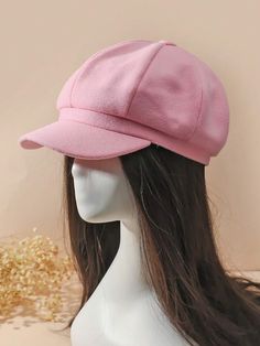 Occasion:None \nColor:Pink \nDetails:None \nMaterial:Fabric \nComposition:100% Polyester \n Baker Boy Cap, Baker Boy Hat, Cap Women, Baker Boy, Rose Bonbon, Boy Hat, Crop Tee, Fashion Online Shop, Online Fashion