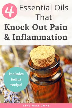 Essential Oils For Inflammation, Pain Relief Essential Oils, Inflammation Remedies, Natural Healing Remedies, Natural Pain Relief, Natural Therapy