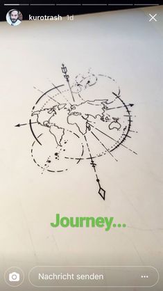 an image of a map with the words journey on it