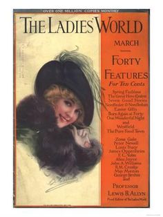 the ladies'world magazine cover featuring a woman wearing a fur coat and black hat