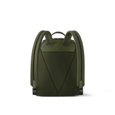 LOUIS VUITTON® - Motion Backpack - Damoflage Green Luxury Green Backpack For Daily Use, Modern Green Backpack, Modern Green Leather Backpack, Modern Green Backpack For Outdoor Use, Modern Green Backpack For Outdoor, Louis Vuitton Official, Pharrell Williams, Creative Director, Shoulder Straps