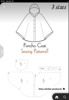 the sewing pattern for a ponch coat