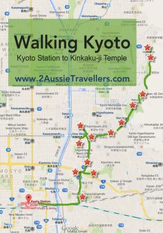 the tokyo station to kinkakuji temple map