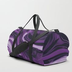 No need to muffle your duffle game. Our duffle bags are sure to be your new favorite gym and travel go-to, featuring crisp printed designs on durable spun poly fabric for a canvas-like feel. Constructed with premium details inside and out for ultimate protection and comfort. Available in three sizes.       - Crafted with durable spun poly fabric for high print quality    - Soft polyester lining with interior zip pocket    - Adjustable shoulder strap with foam pad and carrying handles    - Double Travel Duffle Bag, Travel Duffle, Duffle Bag Travel, Duffle Bags, Stone Pattern, Marble Stone, Marble Stones, Purple Color, Duffle Bag