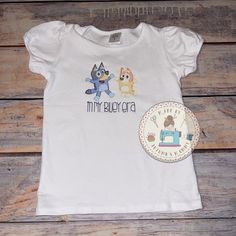 Available for both boys and girls! Makes a cute sibling set  If personalization is desired please type in what text is needed, if none write n/a or no  If you have any questions please reach out! Vacation Birthday, Dog Embroidery, Baby Girl Toddler, Embroidery Shirt, Girls T Shirts, Girl Toddler, Girls Graphic Tee, Blue Dog, Shirt Embroidery