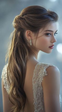 Braiding Sections, Hairstyles For Long Hair Elegant, Long Hair Elegant, Crown Hairstyle, Asian Hairstyles, Braided Crown, Hair Elegant, Formal Hairstyles For Long Hair, Prom Hairstyles For Short Hair