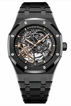 Audemars Piguet Double Balance Wheel Openworked Ceramic 15416CE.OO.1225CE.01 Balance Wheel, Audemars Piguet Royal Oak, Royal Oak, Slate Grey, Black Ceramic, Audemars Piguet, Wheel, Grey, Gold