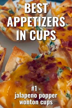 the best appetizers in cups 1 jalapeno popper wonton cups