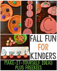 a collage of pictures with pumpkins and other items to make it yourself ideas plus freebies