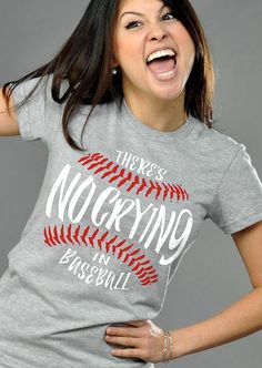 Sports Shirts Ideas, Funny Sports Shirts, Grandpa Shirts, No Crying In Baseball, Sports Mom Shirts, Balls Shirt