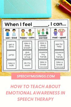 Emotional Awareness Activities, Behavior Intervention Plan, Teaching Emotions, Therapy Activity, Slp Activities, My Children Quotes, Behavior Interventions, Speech Therapy Resources