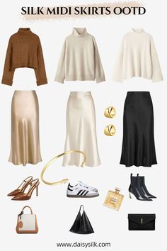 Rok Outfit, Chique Outfit, Rock Outfit, Midi Skirts, Modest Fashion Outfits, Skirt Outfit, Fall Fashion Outfits, Lookbook Outfits