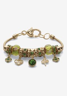 In a contemporary tapestry of colors and charms, this designer-inspired Bali-style birthstone beaded charm bracelet makes a stylish statement. No need to build a bracelet bead-by-bead... This wrist wrap comes completely full with a colorful array of beads, charms and spacers in the birthstone color of your choosing. Adjustable 8" length. Goldtone. Secured with a lobster clasp. Birthstones are simulated gemstones.Main Stone: 1 Round Faceted Cut Blue Crystal, 8.5 mm x 8.5 mm2 Round Faceted Cut Blu Pandora Mixed Metal Bracelet, Crystal Charm Bracelet, Junk Bracelets, Maximalism Jewelry, Jewellery Organization, Slide Bracelet Charms, Rich Jewelry, Jewelry Goals, Contemporary Tapestry