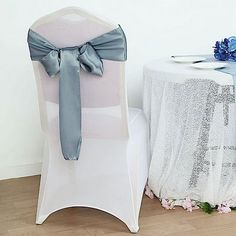 Decorate your special day with your reception accented with these colorful satin chair sashes. Easily tie them into a lovely chair bow, drape across any surface, or use as an attractive table runner. Our chair sashes are great for your party, wedding, birthday and baby showers. Why not invest in something diverse such as these great and affordable chair bows and sashes? These high-quality sashes can be used as accents for chair covers, chair bows, table runners, backdrops, etc.. Together with yo Chair Covers Party, Chair Bows, Bow Sash, Chair Sash, Events Decor, Chair Sashes, Satin Sash, Bow Tie Wedding, Beautiful Centerpieces