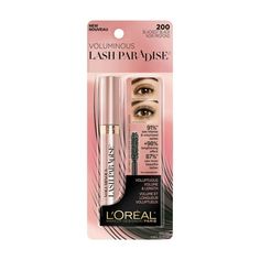 (3 Pack) L'OREAL Voluminous Lash Paradise Washable Mascara - Blackest Black, Provides silky volume in one coat, intense at the glaze, soft to the touch. Removes easily with soap and water, ophthalmologist and allergy tested. Suitable for sensitive eyes. Tested under dermatological control for safety. Size: 0.25 fl oz. Mascara Target, Lash Paradise Mascara, Paradise Mascara, Diy Mascara, Drugstore Mascara, Lash Paradise, Blackest Black, Full Lashes, Mascara Tips