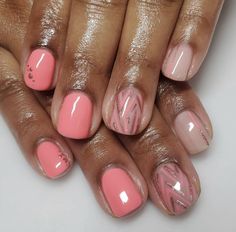 Dip Manicure With Design, Nails Design For Black Women, Nail Designs On Natural Nails, Designs On Natural Nails, Nails For Black Women, Deco Nails, Fresh Nails, Sweet Nails, Pedi Ideas