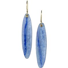 Jamie Joseph Smooth Oval Kyanite Earrings | Quadrum Gallery Kyanite Earrings, Yellow Gold Earrings, Shimmer And Shine, Shimmer N Shine, Yellow Gold Earring, Ear Wires, Gemstone Jewelry, Gold Earrings, Seattle