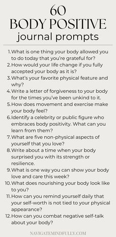 body positive journal prompts Group Therapy Activities, Journal Questions, Happy Woman Day, Social Emotional Learning Activities