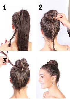 Ballet Hair Bun, Braided Twist, Ballet Hairstyles, Ballerina Bun, Hair Bun Tutorial, Dance Hairstyles, Easy Braids, Braided Hairstyles Tutorials, Braided Hairstyles Easy