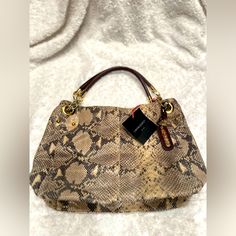 New With Tags Purse. Super Soft Leather. No Visible Signs Of Use. Bought At An Estate Sale And Then Forgot About It. My Loss, Your Gain! 9” Handle Drop ~10” Tall ~14” Wide ~6” Deep Cynthia Rowley, Estate Sale, Snake Skin, Soft Leather, Bag Lady, Purse, Signs, Tags, 10 Things