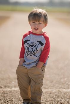 This is a custom fireman shirt for your fireman fan!  This shirt is made to order we can customize the numbers!  The red/gray raglan is 3/4 length sleeves  **Please Note that 12-24M raglans are ONLY available in short sleeve bodysuits** Another Firetruck Themed Shirt: https://www.etsy.com/listing/246917544/firetruck-chief-birthday-shirt-fireman **Rush Order is available and must be purchased for each item that you purchase.  This will speed up order production to 1-3 business days, however all i Birthday Fireman, Kids Birthday Shirt, Firefighter Shirt, Fire Man, Fireman Party, Firetruck Birthday Party, Firefighter Party, Fireman Birthday, Kids Birthday Shirts