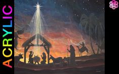 the birth of jesus is depicted in this christmas scene with an image of three wise men