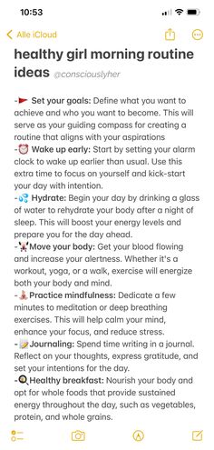 create the best healthy girl morning routine. transform your mornings, transform your life! <3 Healthy Girl Morning Routine, Realistic Routine, Morning Routine Women, Teen Workout Plan, Morning Routine Ideas