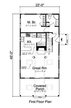 the first floor plan for a small house