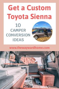 an advertisement for the toyota sienna camper