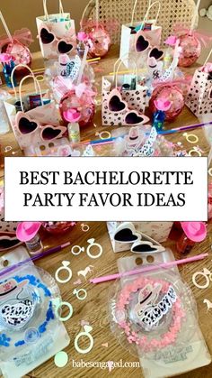 Leave a lasting impression on your bride tribe with our guide to Bachelorette Party Favor Ideas! 🎁✨ From personalized keepsakes to fun and functional gifts, our blog is packed with creative ideas to thank your guests in style. Explore a variety of favor options, from chic beauty products and custom accessories to themed treats and DIY crafts that perfectly match your party's vibe. Whether you're planning a beach bash, a glamorous night out, or a cozy weekend getaway, our guide ensures your part Bachelorette Favor Ideas, Bachelorette Party Gift Bag Ideas, Bachelorette Party Bags Favors, Bachelorette Craft Ideas, Bachelorette Party Favors Ideas, Bachelorette Gift Bag Ideas, Diy Bachelorette Party Favors, Fun Bachelorette Ideas, Fun Bachelorette Themes