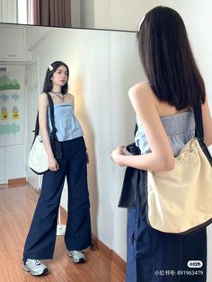 Aespa Outfits Casual, Casual Korean Outfits Street Style, Bangkok Outfit Ideas, Tita Fits, Bedroom List, Korean Dressing, Aespa Outfits, Bangkok Outfit