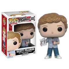 pop vinyl figure scott pilgrim from the big bangzle tv show with box and packaging