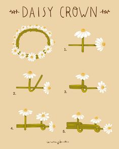 daisy crown instructions on how to make a daisies wreath for your child's room