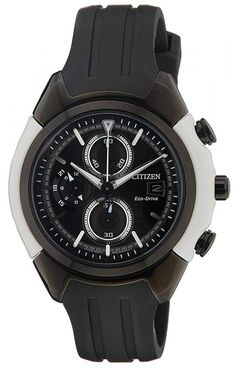 Citizen CA0286-08E Eco-Drive Chronograph Men's Watch Black Rubber Strap Citizen CA0286-08E Eco-Drive Chronograph Men's Watch Black Rubber Strap Click image to enlarge Description Brand new item, comes in original box with manual. MSRP: $345 - Eco-Drive function (rechargeable by light cell). Please charge watch under the light before using (see instruction). - Stainless Steel/Plastic Case, Black Rubber Strap. - Chronograph Functions, Date Window. - Black Dial. - Case Diameter: 45mm (approximate) Classic Outdoor Chronograph Watch, Outdoor Analog Chronograph Watch With Round Dial, Black Digital Watch With Chronometer, Citizen Watch, Mens Watches Black, Pretty Images, Eco Drive, Under The Lights, Black Watch