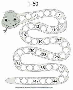 the snake has numbers on it to help students learn how to read and draw them