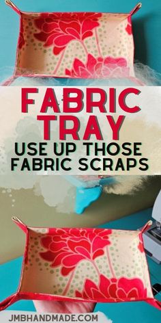 Use up those fabric scraps by making a fabric tray with this easy sewing tutorial. Fabric tray pattern including step-by-step instructions with pictures. Perfect fabric tray sewing project for beginners and all skill levels using fabric scraps. Fabric Trays Patterns, Fabric Tray, Basket Sewing Pattern, Simple Fabric, Holiday Sewing, Easy Craft Projects, Fabric Baskets