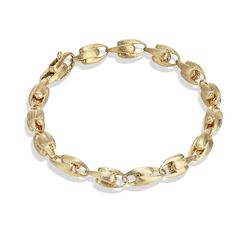 18K Yellow Gold Small Link Bracelet Marco Bicego Jewelry, Signature Aesthetic, Marco Bicego, Gold Collection, The 1980s, Soft Hand, Hand Engraving, Link Bracelets, Original Design