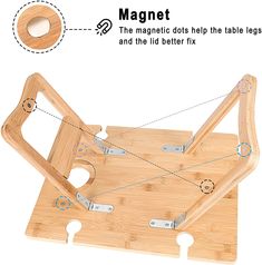 the magnetic dots help the table legs and the lid better fix