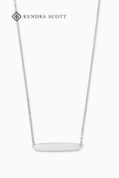 Say hello to your new favorite layerable, the Mattie Pendant Necklace in Sterling Silver. Featuring a custom bar silhouette, this modern and minimalist necklace can be worn with anything. Bar Pendant Necklace, Custom Bar, Bar Pendant, Kendra Scott Jewelry, Minimalist Necklace, Kendra Scott, Say Hello, Gold Vermeil, Beautiful Earrings