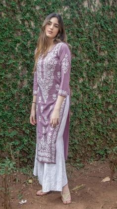 Simple Kurti Designs, Gaun Fashion, Long Kurti Designs, Estilo Real, Salwar Kamiz