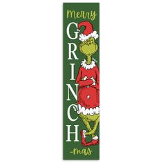 a bookmark with the grinch on it's back and words merry grinch