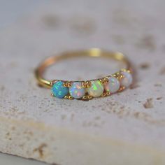 Opal Ombre Quinn Ring | La Kaiser | Wolf & Badger Dainty Adjustable Yellow Gold Opal Ring, Dainty Yellow Gold Stackable Opal Ring, Adjustable Opal Stackable Rings, Gold Opal Stackable Ring, Gold Stackable Opal Ring, Dainty Yellow Gold Opal Ring, Dainty Opal Stackable Rings For Anniversary, Dainty Opal Ring In Yellow Gold, Dainty Opal Gemstone Stackable Rings