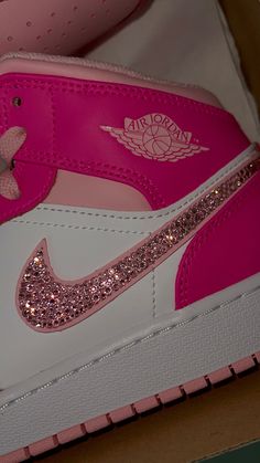 Jordan Rose, Air Jordan 1 Mid Gs, Pink Nike Shoes