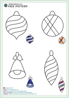 christmas ornaments to color and print out