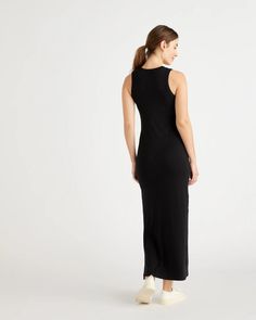 Tencel Jersey Tank Maxi Dress Black Jersey Dress, Cashmere Robe, Tencel Dress, Silk Tee, Tank Maxi Dress, Cashmere Wrap, Black Jersey, Maxi Tank Dress, Bodycon Fashion