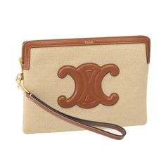 Celine Small Pouch With Strap Triomphe Clutch Brown Size: W:25.0h:17.5d:1.0cmstrap/Total Length 22.0cmdetachable Small Pouch, Celine Bags, Small Pouches, Brown Color, Limited Time, Bag Lady, Pouch, Shoulder Bag, Color