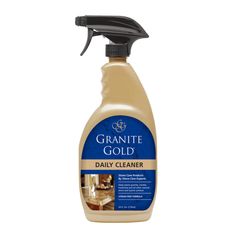 Granite Gold Cleaner-Exeter Paint Stores Best Granite Cleaner, Quartz Cleaner, Gold Cleaner, Granite Cleaner, How To Clean Granite, Natural Stone Countertops, Countertop Surfaces, Quartz Surfacing, Marble Quartz