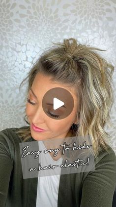 Half Up Wavy Hairstyles Short Hair, Hair Styles Growing Out Bangs, Ways To Style Very Short Hair, Cute Easy Hairdos, Half Up Half Down Short Hair Tutorial, Pull Bangs Back Cute Ways To, Medium Length Hair Ponytail Styles, Shoulder Length Easy Hairstyles, Short Hair Styles Tutorials Videos