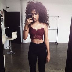 By now, we’re all more than familiar with crop tops. When they first became trendy, figuring out how to wear them was a bit of a struggle. But what about how to wear a bralette? In case you’re not familiar, a bralette is basically a smaller crop top – another way to describe it is … Read More Black Lace Tank Top, Bralette Outfit, Pinterest Design, Trendy Swimwear, Dreamy Dress, Hair Black, Lace Tank Top, Lace Tank, Mode Inspiration